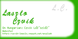 laszlo czvik business card